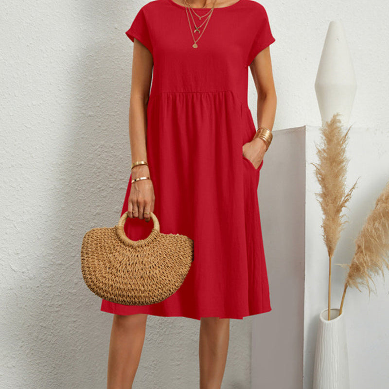 Robe ample à encolure ronde