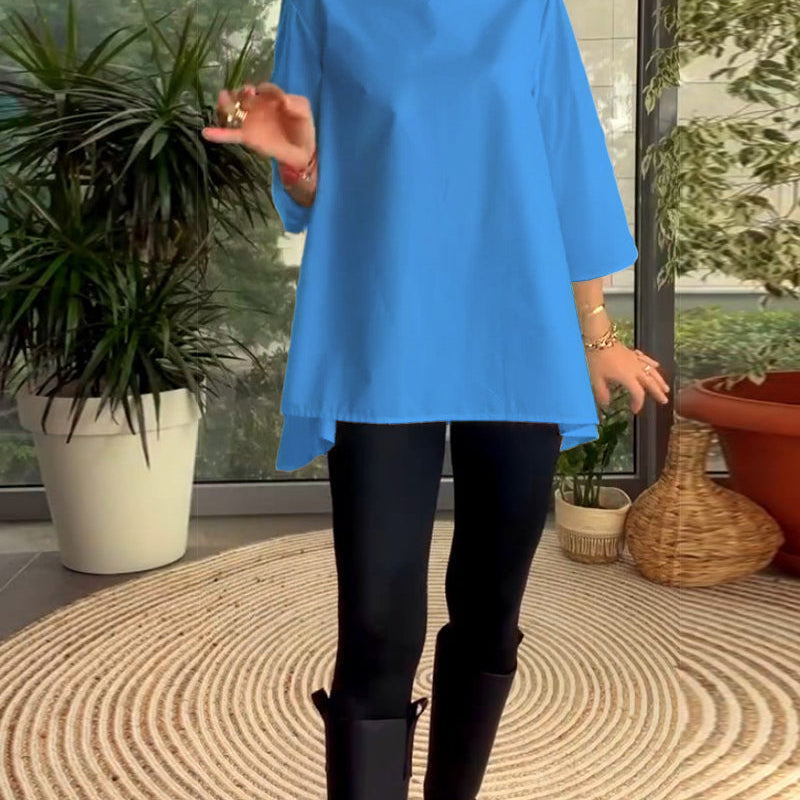 Haut de couleur unie style de déplacement