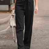 Pantalon à jambes droites et taille élastique