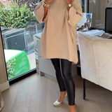 Pull Col Montant Demi-Zip Ample