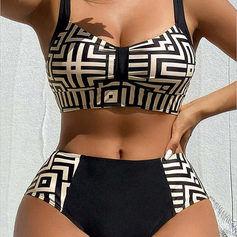 Bikini Deux-Pièces Imprimé Stylé