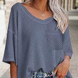T-shirt manches courtes poche col V