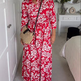 Robe longue à imprimé floral