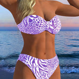 Maillot De Bain Sexy Imprimé Léopard Deux-Pièces