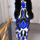 Robe imprimée à col rond