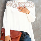 Haut Col Roulé Dentelle Sheer Tricot