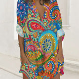 Robe boutonnée à manches longues et poche