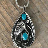 Collier pendentif vintage bohémien