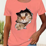 T-shirt avec imprimé chat