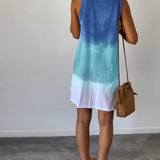 Robe décontractée sans manches bloc de couleur