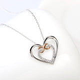 Collier d'amour bicolore à la mode