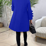 Robe décontractée au genou avec manches longues
