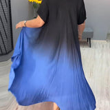 Robe dégradée plissée décontractée