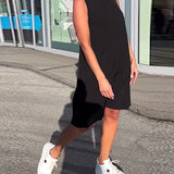 Robe Sans Manches Unie Shift