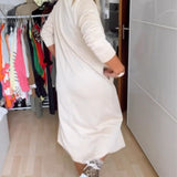 Robe décontractée à col rond