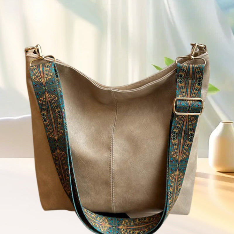 Sac seau vintage à bandoulière de grande capacité