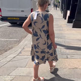 Robe Décolleté En V Sans Manches Imprimée