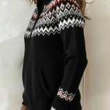 Pull Vintage Demi-Zippé Col