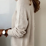 Pull Élégant Bouton Manche Raglan