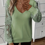 Pull Col En V Tendance Ajouré