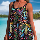 Tankini Haut Tank Boxer Imprimé Amincissant