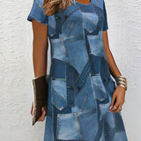 Robe Tendance Imprimée Décontractée
