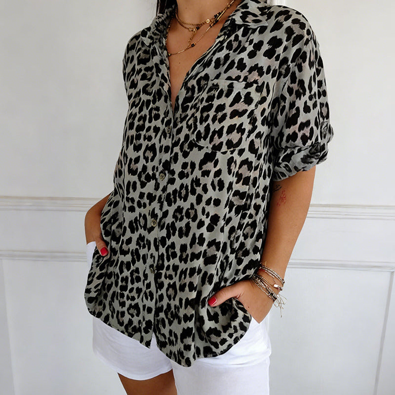 Blouses De Mode À Imprimé Léopard