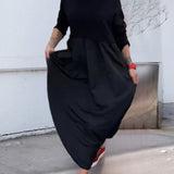 Robe longue décontractée de couleur unie