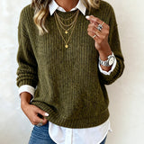 Pull À Col Chemise Avec Design Patchwork