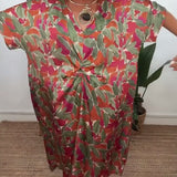 Robe À Col En V Avec Imprimé Torsadé