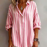 Blouse Rayée Ample À Col