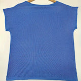 Pull décontracté à manches courtes de couleur unie