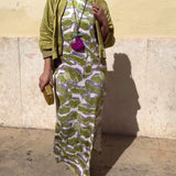 Ensemble Robe Imprimée Sans Manches Et Manteau