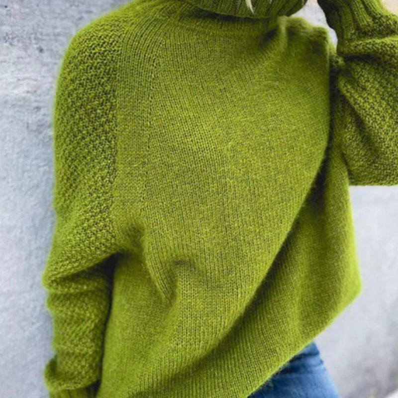 Pull-over col roulé uni