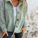 Yasmine | Manteau d’hiver en peluche à manches longues pour femme