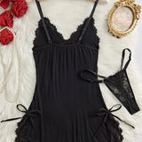 Lingerie Sexy Profond Décolleté En V
