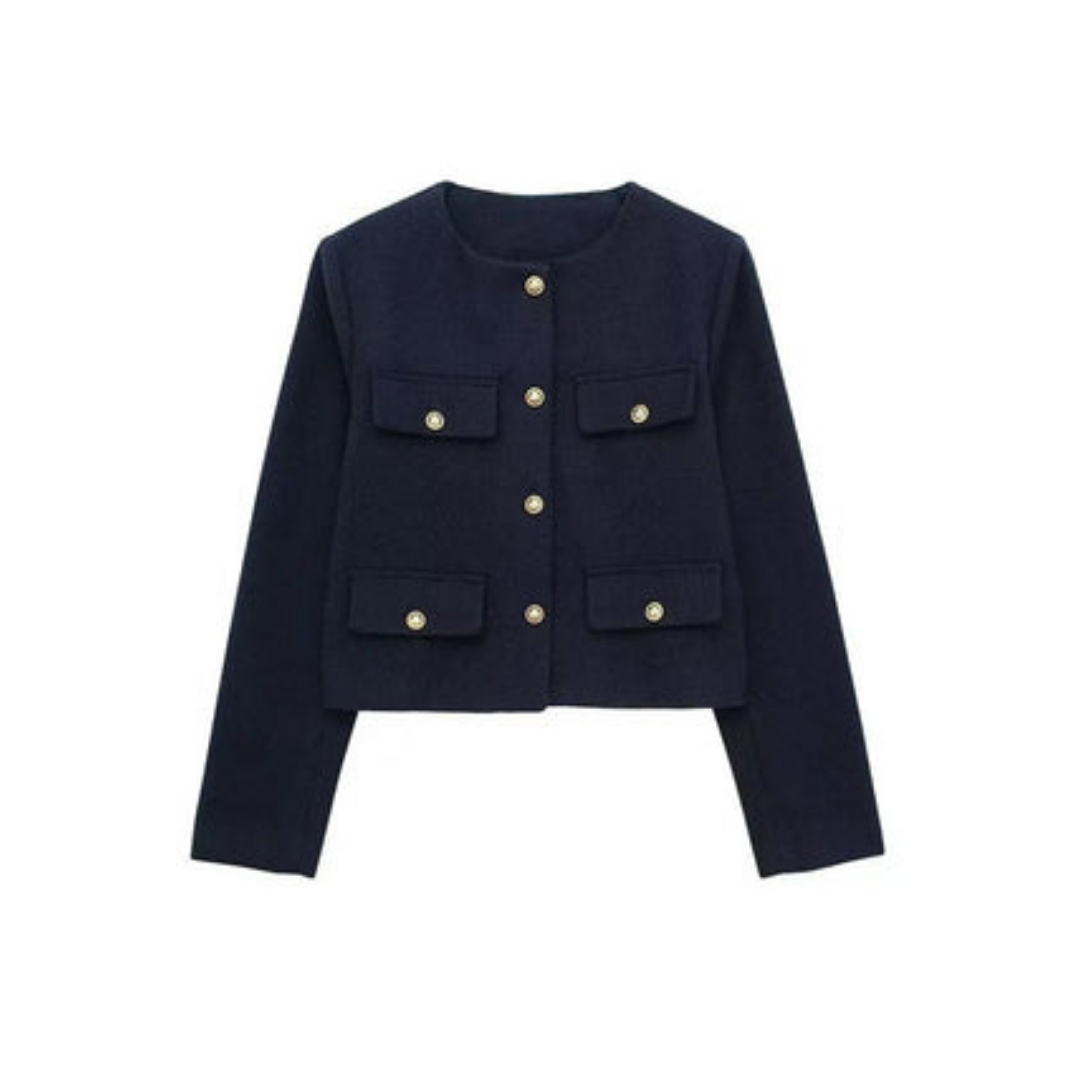 Florine | Veste vintage boutonnée à manches longues pour femme