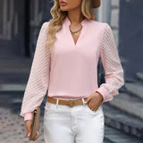 Ilanda | Haut en Chiffon Élégant avec Décolleté en V pour Femmes