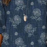 Blouse décontractée à imprimé floral