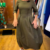 Robe à col rond et manches 2/3