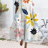 Robe ample imprimée à manches courtes