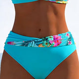 Bikini Bralette Style Imprimé Contrasté