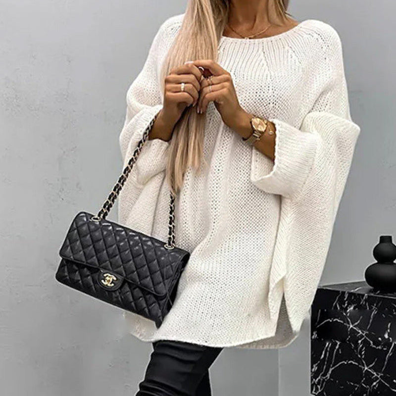 Pull cape en tricot élégant pour femme