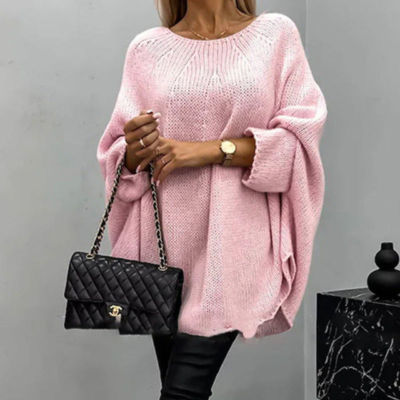 Pull cape en tricot élégant pour femme