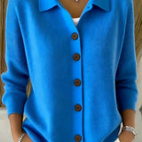 Gilet Tendance Couleur Unie À Revers