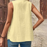 Tank Sleeveless Simple Printed