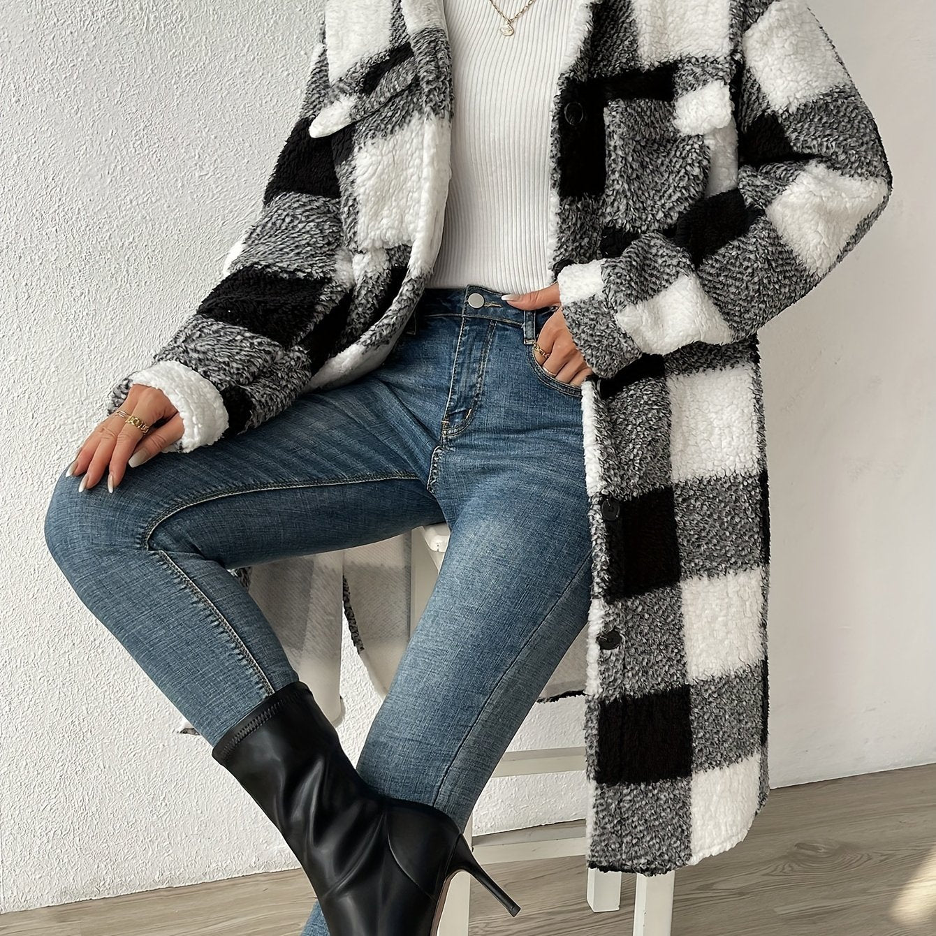 Tianna | Manteau en peluche oversize avec doublure chaude pour femme