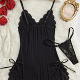 Lingerie Sexy Profond Décolleté En V