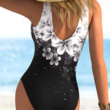 One-Piece Mode Imprimé Fleuri