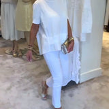 Chemise Plissée Unie Ample